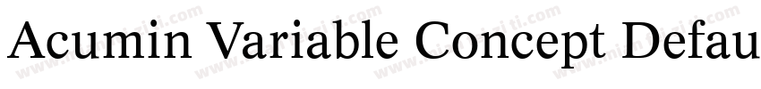 Acumin Variable Concept Default字体转换